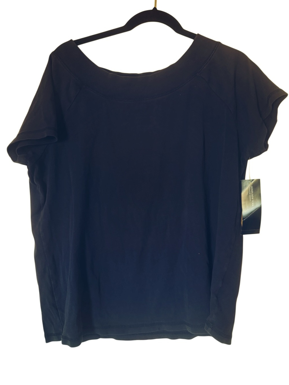 Jones New York Dark Blue Short Sleeve Top womens plus size 1X